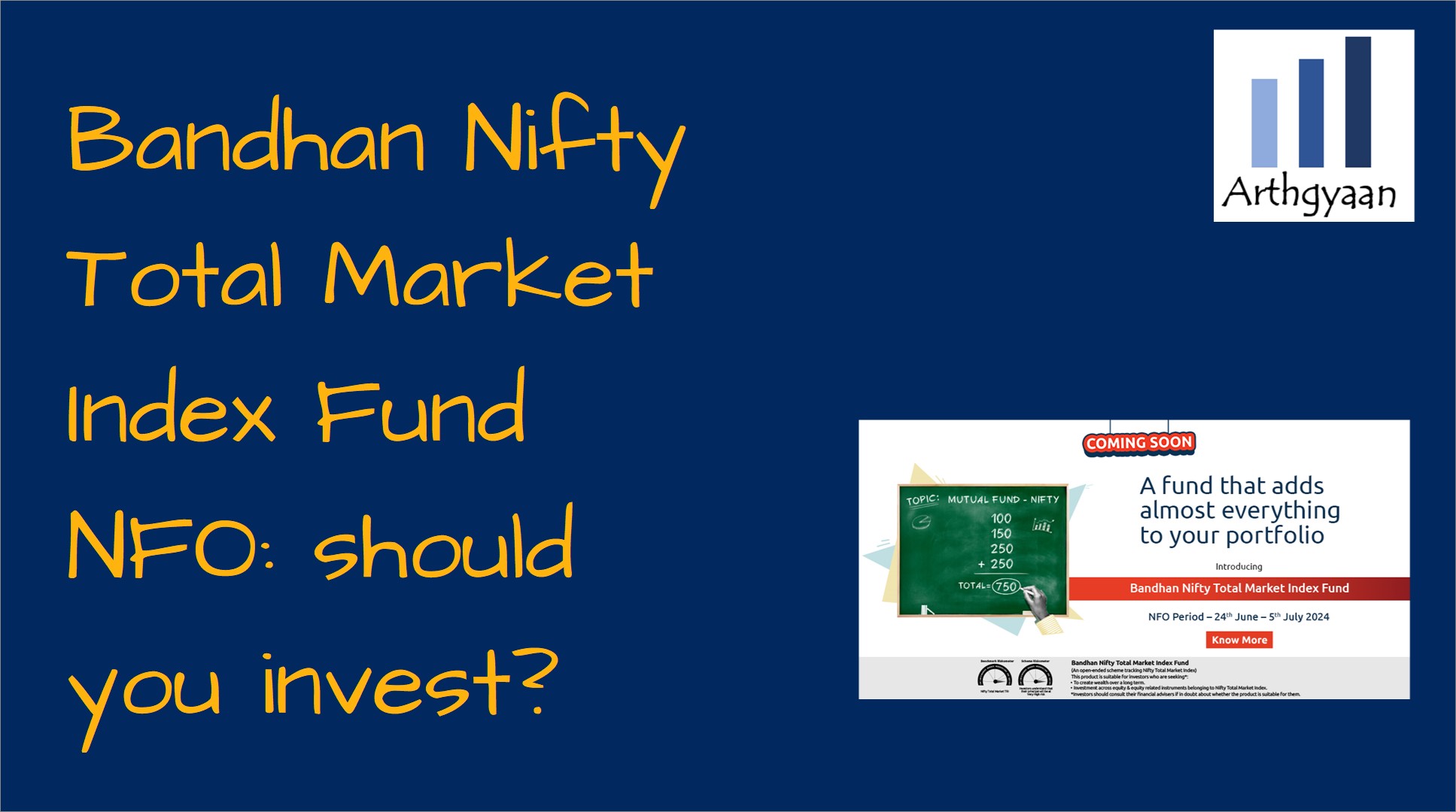 Bandhan Nifty Total Market Index Fund NFO: should you invest?