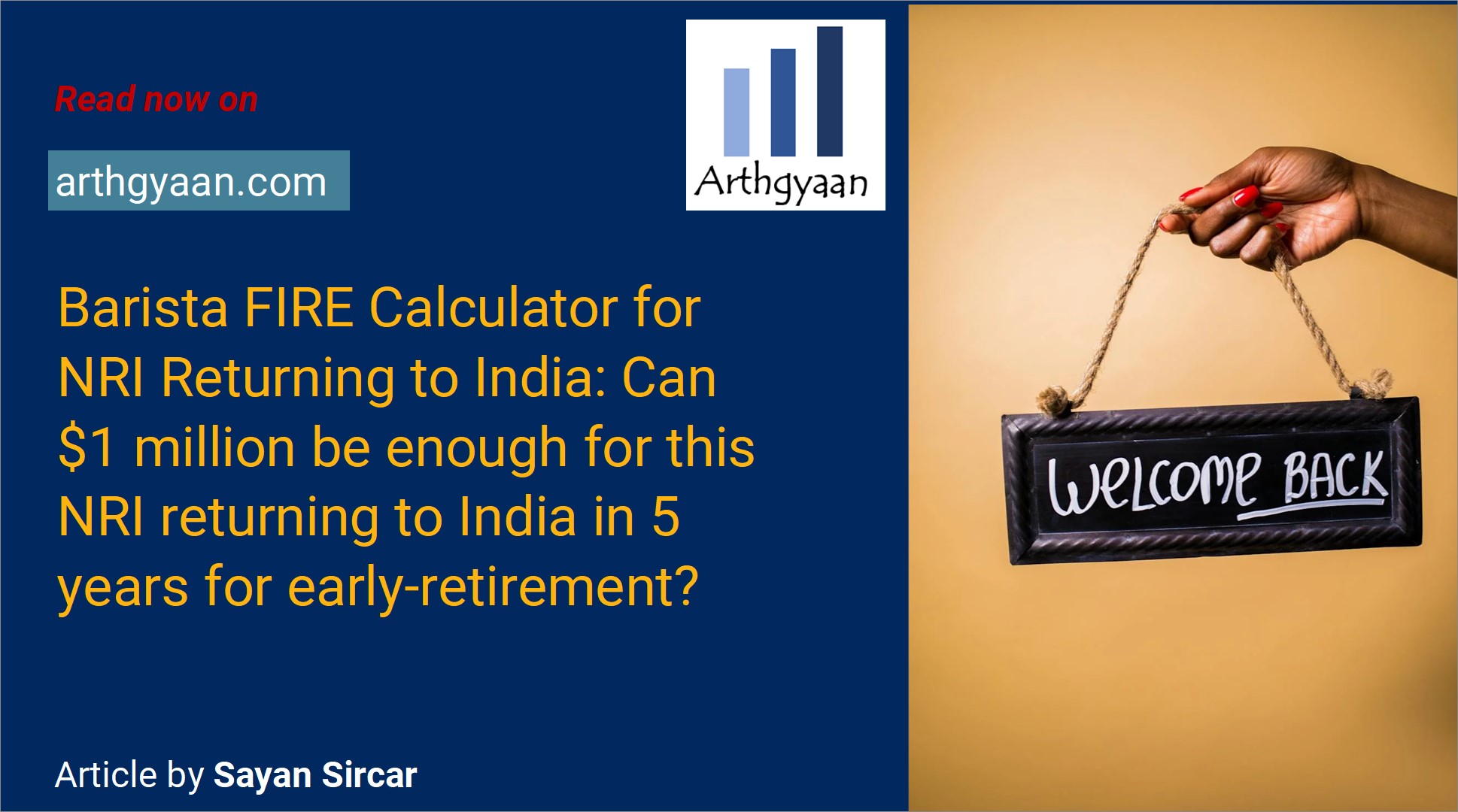 Barista FIRE Calculator for NRI Returning to India: Can $1 million be enough for this NRI returning to India in 5 years for early-retirement?