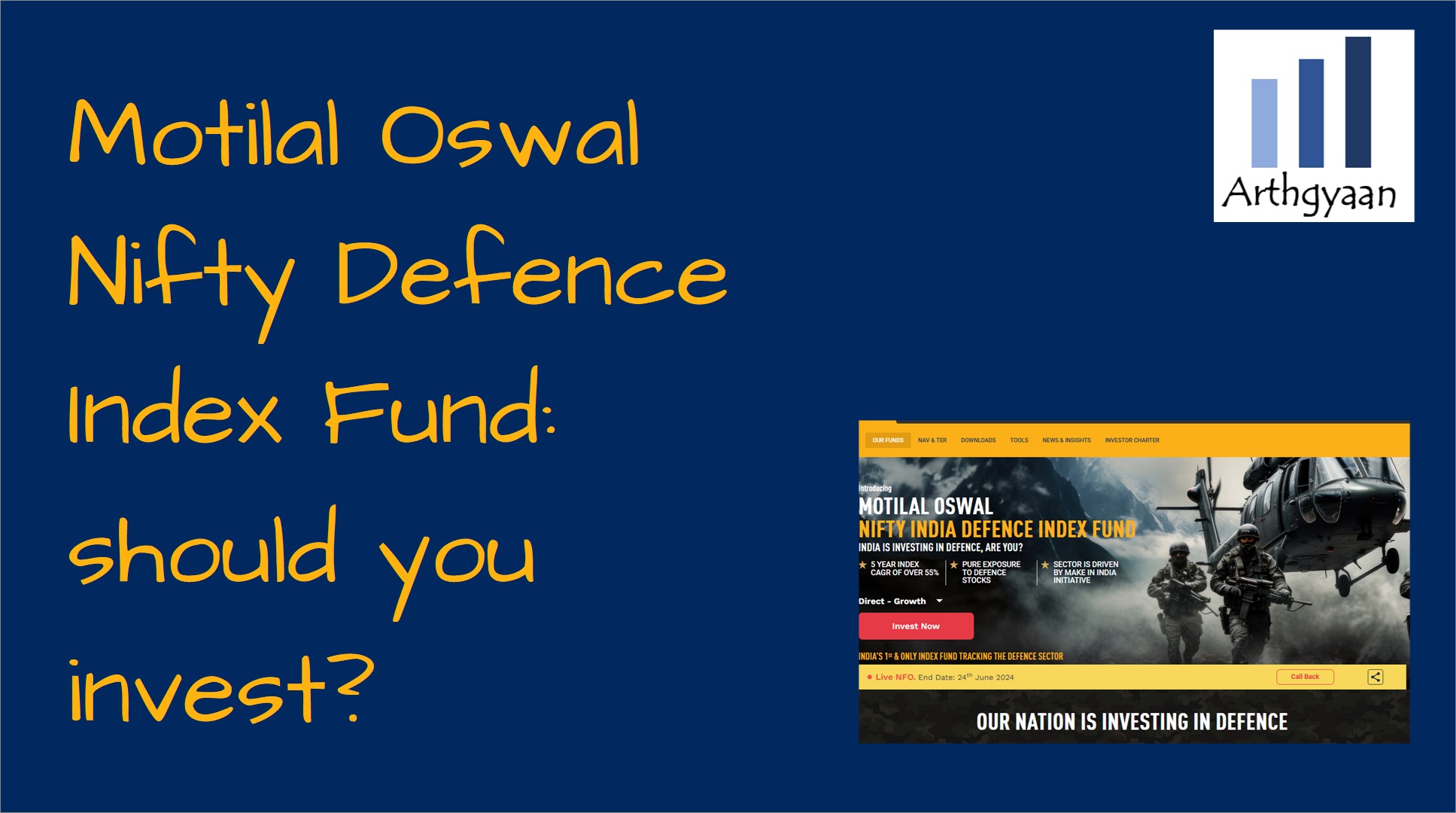 Motilal Oswal Nifty Defence Index Fund: should you invest?