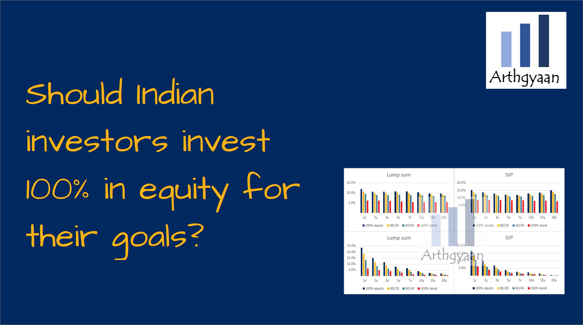 Should Indian investors invest 100% in equity for their goals?