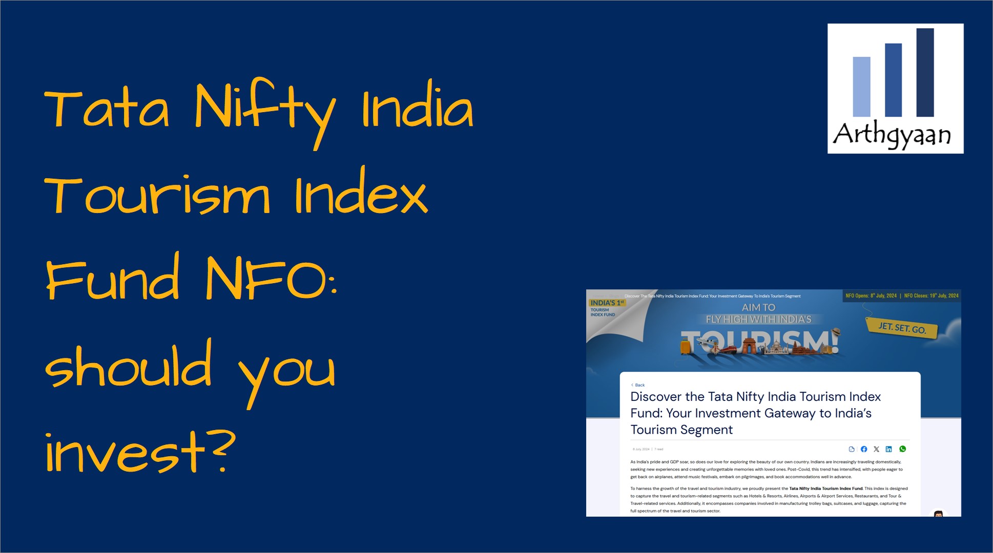 Tata Nifty India Tourism Index Fund: should you invest?