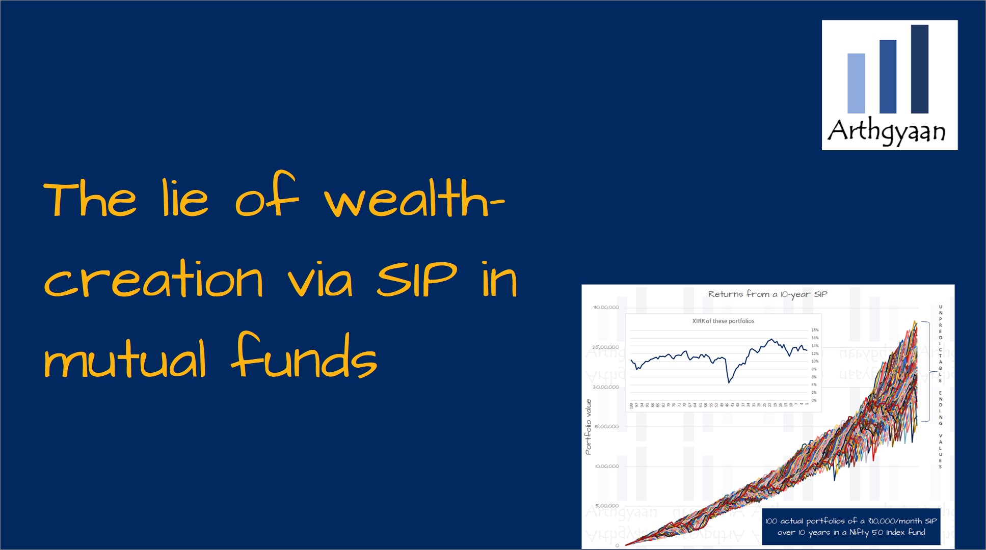 <p>This article shows you that investing via SIP in a mutual fund does not create wealth.</p>

