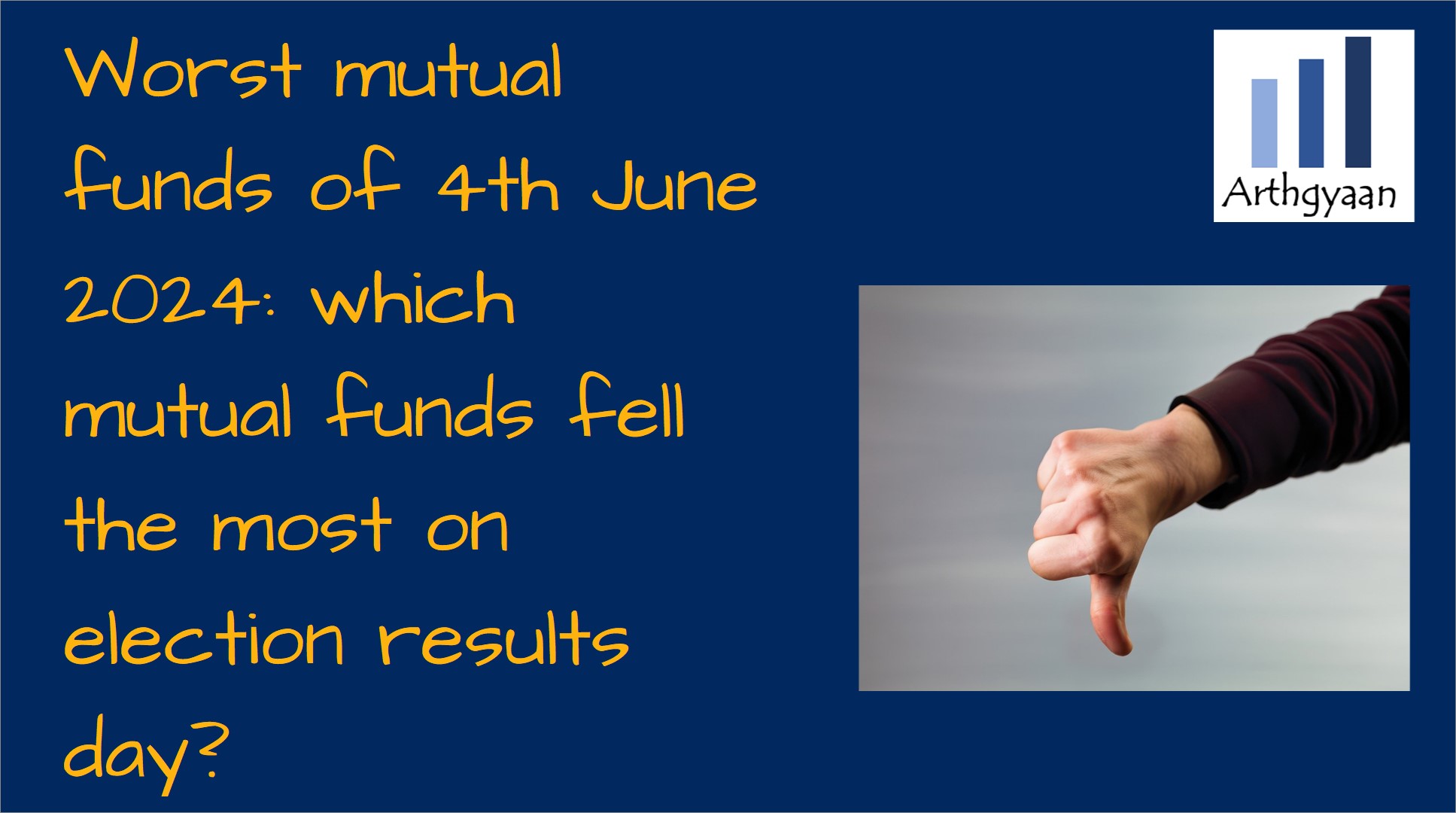 Worst mutual funds of 4th June 2024: which mutual funds fell the most on election results day?